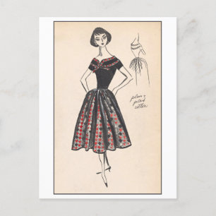 Vintage Fashion Design for Dress, Creators Studios Postcard