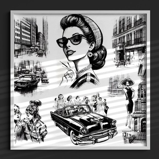 Vintage Fashion Girl Drawing Poster (Creator Uploaded)