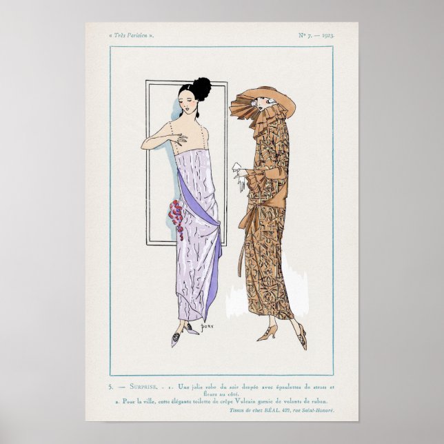 Vintage Fashion Illustration Poster (Front)