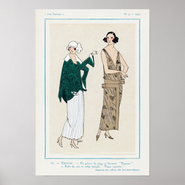 Vintage Fashion Illustration Poster (Front)