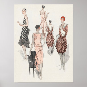 Vintage Fashion Illustration Poster