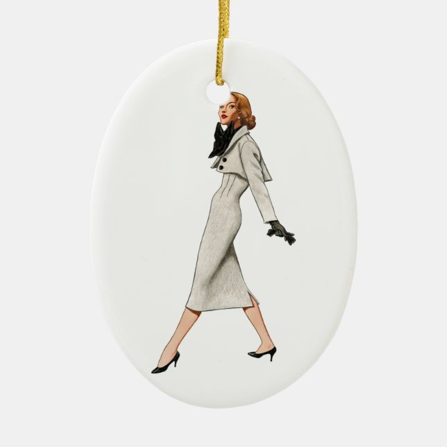 Vintage Fashion Image Ornament (Front)