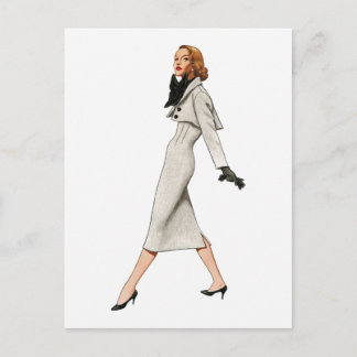 Vintage Fashion Image Postcard