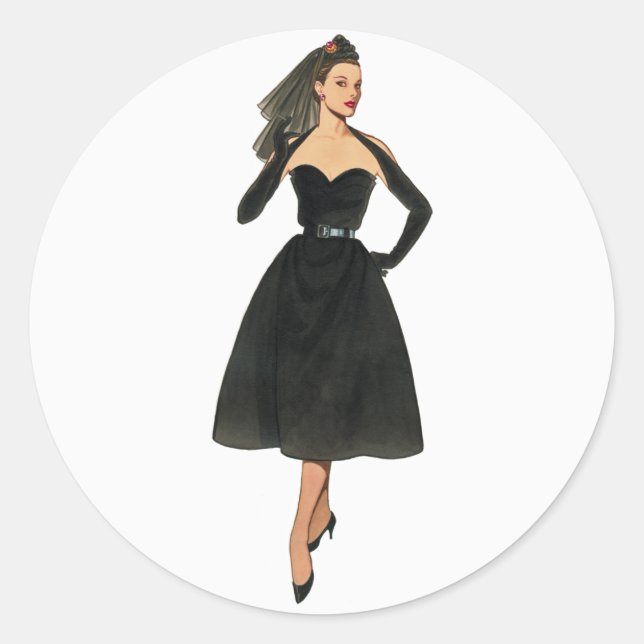 Vintage Fashion Image Stickers (Front)