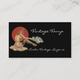 Vintage Fashion Lingerie Business Card