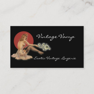 Vintage Fashion Lingerie Business Card