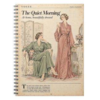 Vintage Fashion Magazine Pages, Antique Style Notebook