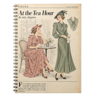 Vintage Fashion Magazine Pages, Antique Style Notebook