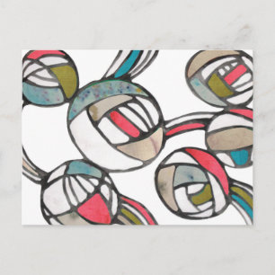 Vintage fashion pattern postcard