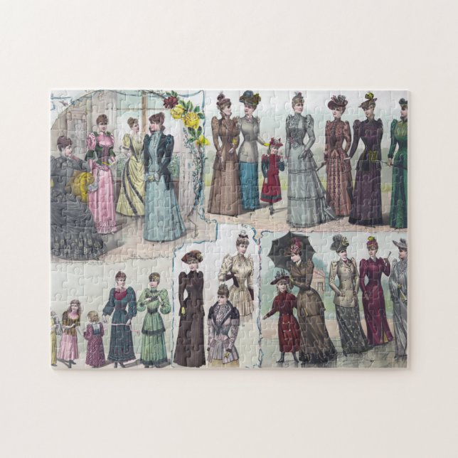 Vintage Fashion Plate Puzzle (Horizontal)