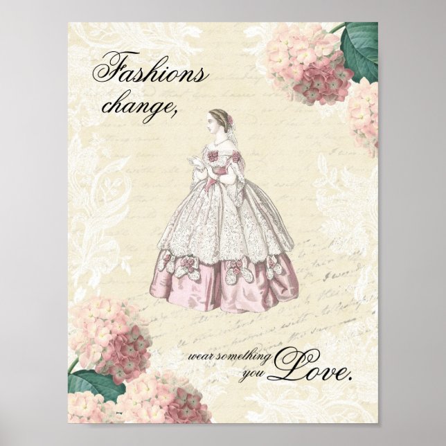 Vintage fashion quote poster (Front)