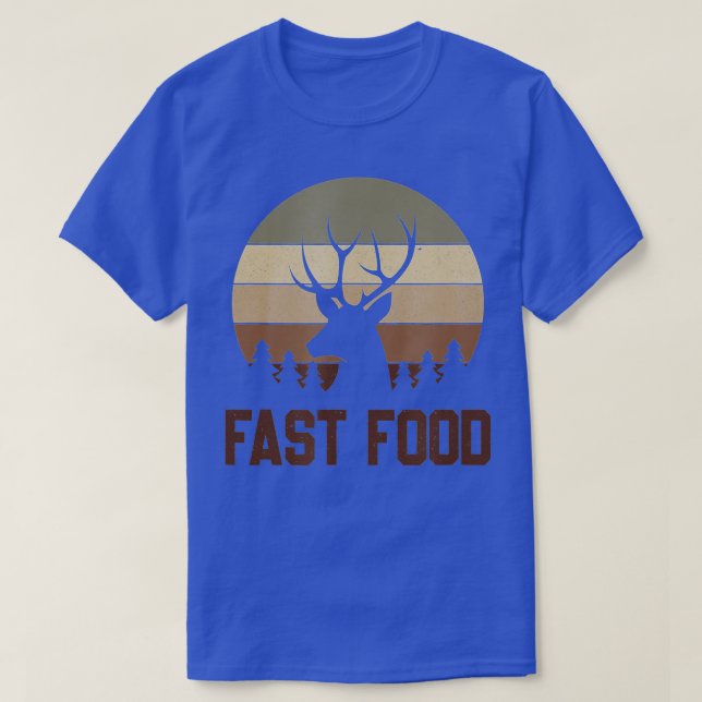 Vintage Fast Food Hunter  Deer Hunting  T-Shirt (Design Front)