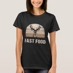 Vintage Fast Food Hunter Deer Hunting T-Shirt