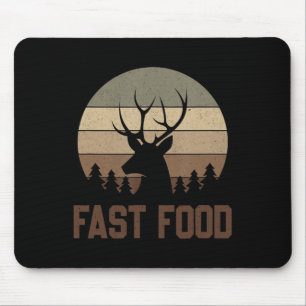 Vintage Fast Food Hunter Shirt Deer Hunting  Mouse Pad