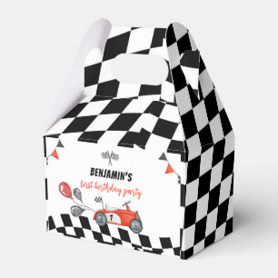 Vintage Fast One Race Car Birthday Party Favour Bo Box