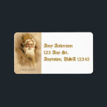 Vintage Father Christmas Address Labels<br><div class="desc">Beautifully restored Victorian image of Santa in sepia tones.</div>