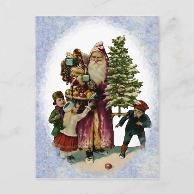 Vintage Father Christmas Postcard (Front)