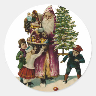 Vintage Father Christmas Sticker