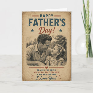 Vintage Father’s Day Card- Heartfelt Classic Card