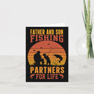 Vintage Father Son Fishing Partners For Life Dad M Card