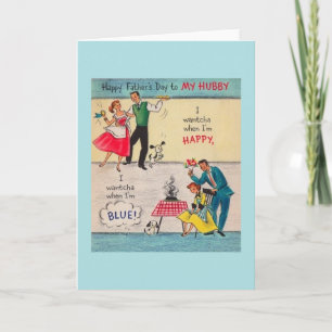 Vintage Father's Day Card to Hubby