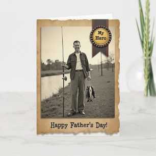 Vintage Fathers Day Fishing Card
