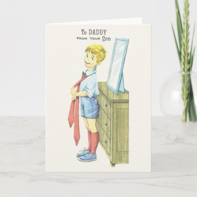 Vintage Father's Day Greeting Card (Front)