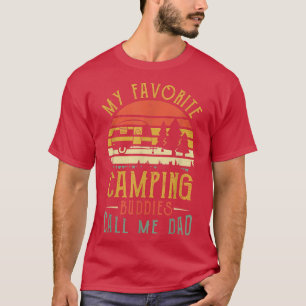 Vintage Fathers Day My Favorite Camping Buddies Ca T-Shirt