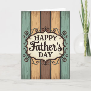 Vintage Fathers Day Plaque Art Card