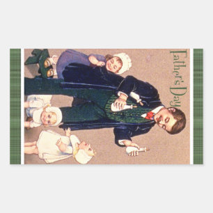 Vintage Father's Day Rectangular Sticker