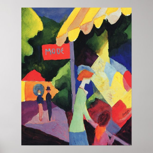 Vintage Fauvism, Fashion Window by August Macke Poster (Front)