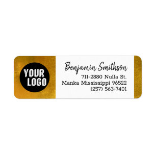 Vintage Faux Gold Luxury Custom Return Address