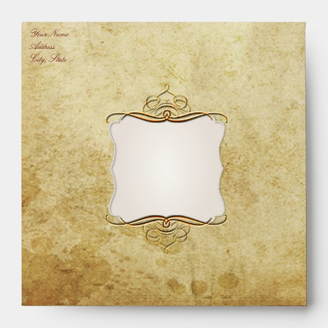 Vintage Faux Parchment Envelopes (Front)
