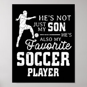 Vintage Favorite Soccer Player Son Family Matching Poster