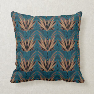 Vintage Feathery Art Deco Pattern Cushion