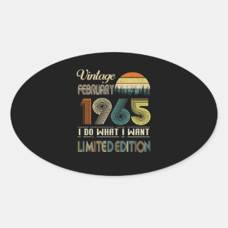 Vintage February 1965 I Do What I Want Limited Oval Sticker