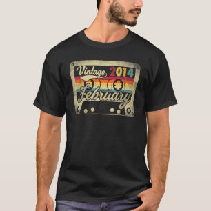 Vintage February 2014 9th Birthday 9 Years Old Re T-Shirt