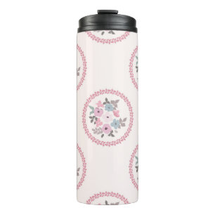 Vintage feedsack pattern in small flowers. Millefl Thermal Tumbler