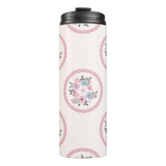 Vintage feedsack pattern in small flowers. Millefl Thermal Tumbler