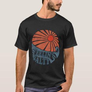 Vintage Feelin Salty Retro 70's Beach Vacation Cut T-Shirt