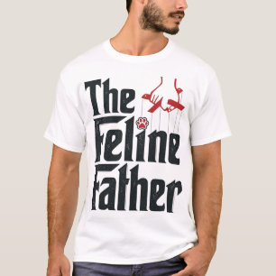 Vintage Feline Father Cat Humour Vector Design_1 T-Shirt