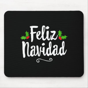 Vintage Feliz Navidad Retro Mexican Christmas Span Mouse Pad