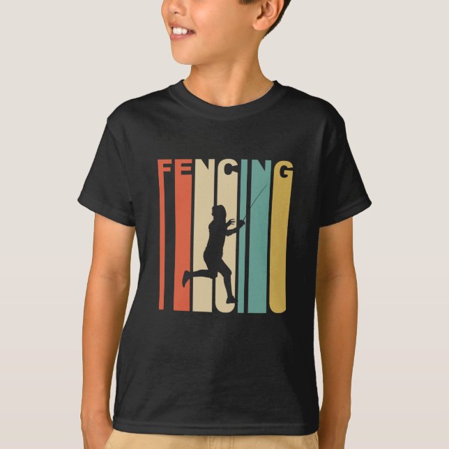 Vintage Fencing Graphic T-Shirt (Front)