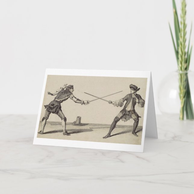 Vintage Fencing! Vintage Fencing Note Card (Front)