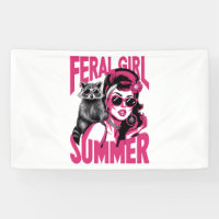 Vintage Feral Girl Summer Opossum Funny Racoon 