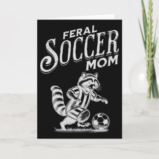 Vintage Feral Soccer Mom Raccoon Soccer Player Spo Card