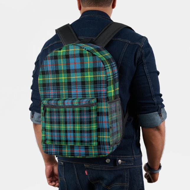 Vintage Ferguson Clan Ancient Tartan Pattern Printed Backpack (Insitu (Model))