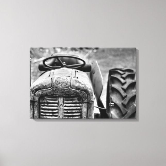 Vintage Ferguson Tractor Canvas Print (Front)