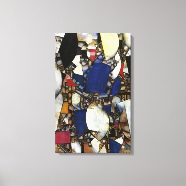 Vintage Fernand Leger Woman in Blue Canvas Print (Front)