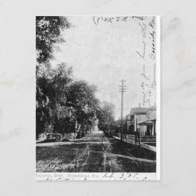 Vintage Fernandina Beach Florida Postcard (Front)